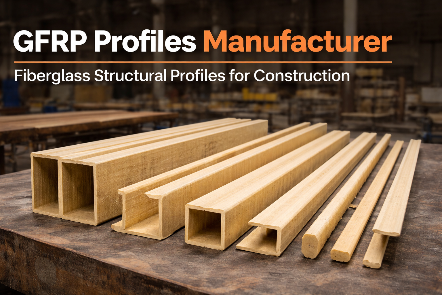 GFRP Fiberglass Structural Profiles for Construction